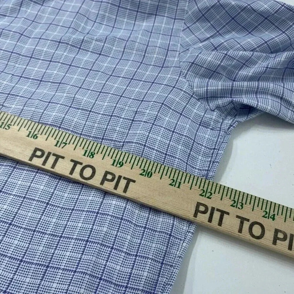 Hugo Boss sharp fit Shirt Long Sleeve Button Down Mens 16.5 blue 2743 - Picture 7 of 8